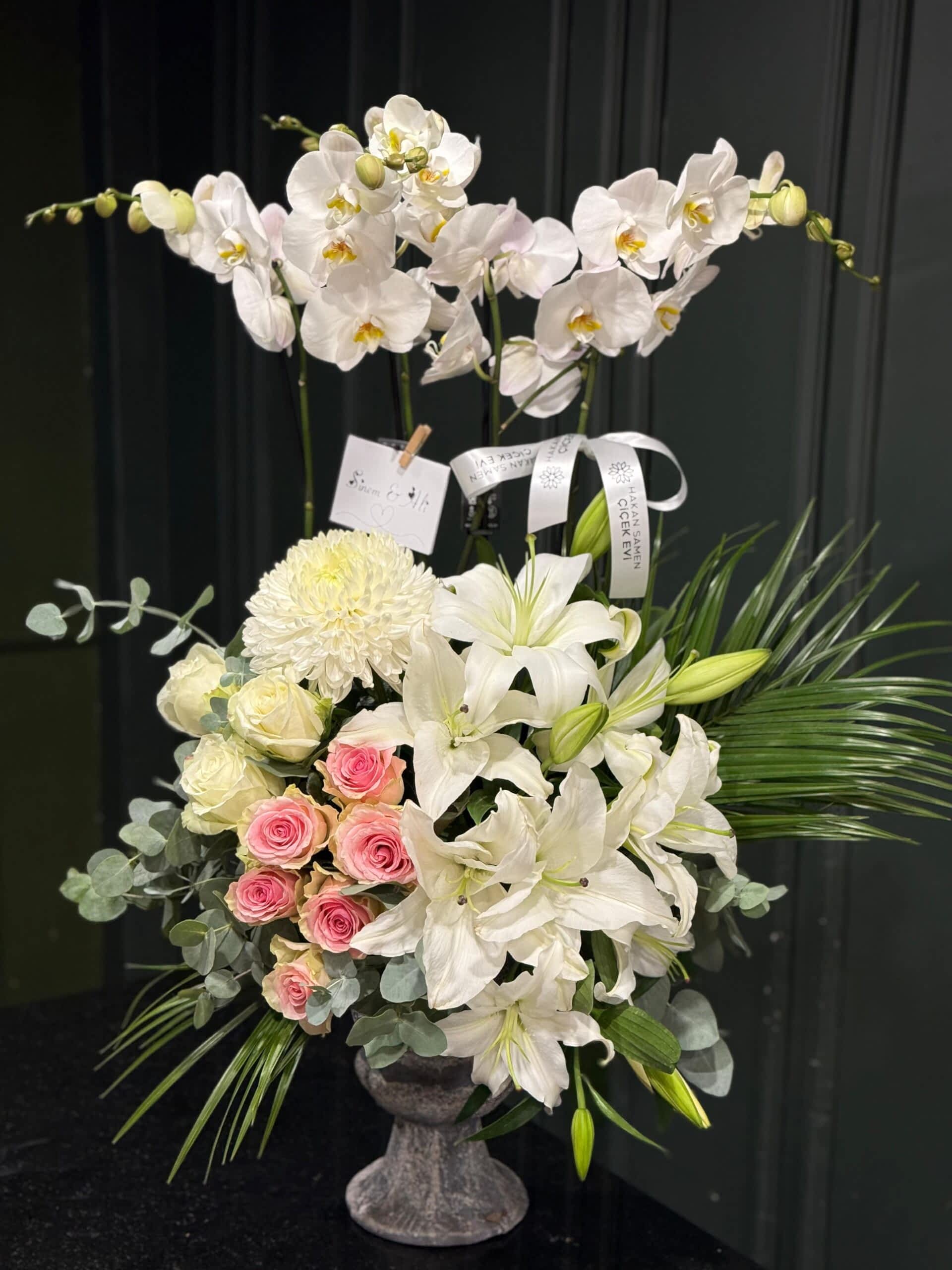 Orkide & Lilyum Gösterişli Aranjman